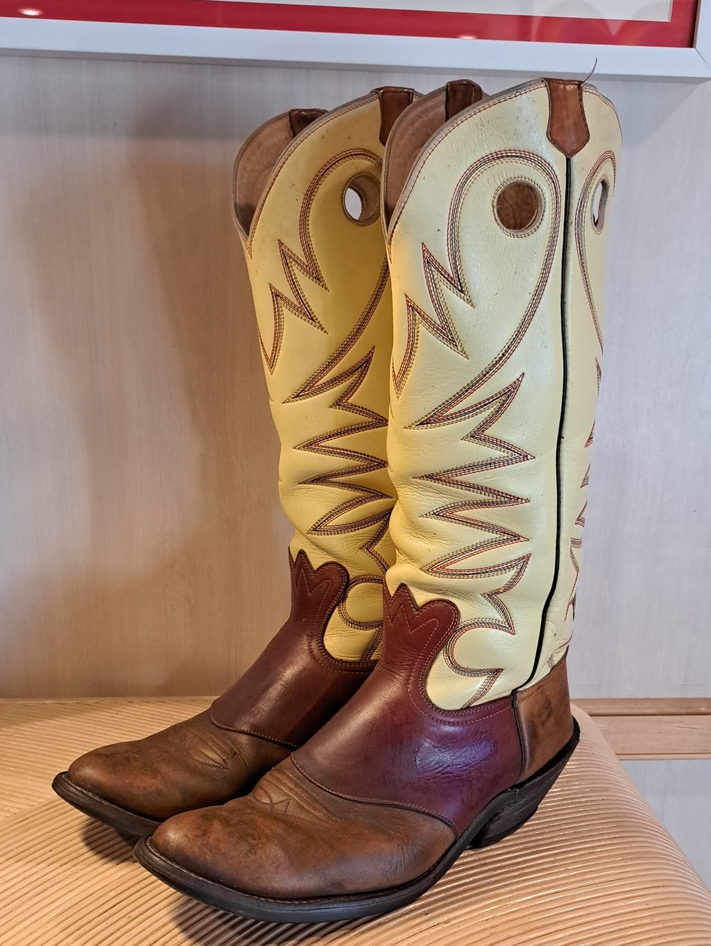 Bowman's Wilson Boot Co. Handmade 3 Tone Cowboy Boots 13 - Picture 2 of 16